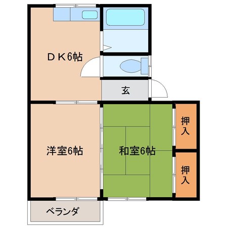 アパートメンツ吉松　Ｄの物件間取画像